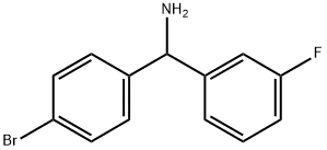 (4-BroMophenyl)(3-fluorophenyl)MethanaMine Structure