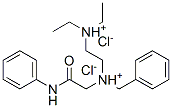 2-(benzyl-(phenylcarbamoylmethyl)ammonio)ethyl-diethyl-azanium dichlor ide Structure