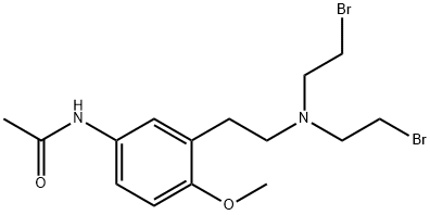 N-[3-[2-(bis(2-bromoethyl)amino)ethyl]-4-methoxy-phenyl]acetamide 化学構造式