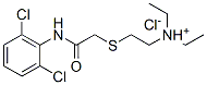 2-[(2,6-dichlorophenyl)carbamoylmethylsulfanyl]ethyl-diethyl-azanium c hloride 化学構造式