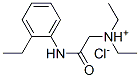 diethyl-[(2-ethylphenyl)carbamoylmethyl]azanium chloride 化学構造式