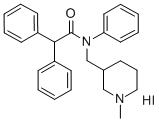 2,2-Diphenyl-N-((1-methyl-3-piperidyl)methyl)acetanilide hydriodide Struktur
