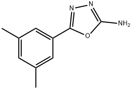 5-(3,5-二甲基苯基)-1,3,4-噁二唑-2-胺 结构式