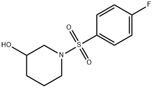 1-(4-フルオロフェニルスルホニル)ピペリジン-3-オール 化学構造式