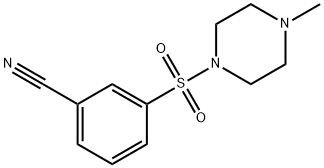 3-(4-METHYLPIPERAZINE-1-SULFONYL)BENZONITRILE, 1016672-98-2, 结构式