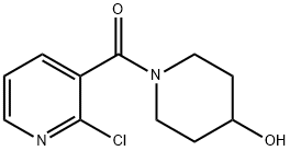 (2-Chloro-3-pyridinyl)(4-hydroxy-1-piperidinyl)-methanone 化学構造式