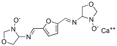 calcium 4-[[5-[(3-oxido-4,5-dihydrooxazol-4-yl)iminomethyl]-2-furyl]me thylideneamino]-4,5-dihydrooxazol-3-olate Structure