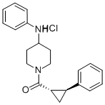 KETONE, 4-ANILINOPIPERIDINO 2-PHENYLCYCLOPROPYL, HYDROCHLORIDE 化学構造式