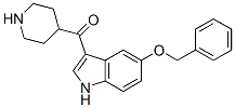 (5-phenylmethoxy-1H-indol-3-yl)-(4-piperidyl)methanone 结构式