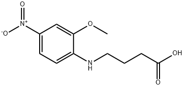 4-[(2-methoxy-4-nitrophenyl)amino]butanoic acid Struktur