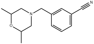 3-[(2,6-dimethylmorpholin-4-yl)methyl]benzonitrile Structure