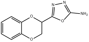 5-(2,3-dihydro-1,4-benzodioxin-2-yl)-1,3,4-oxadiazol-2-amine Struktur