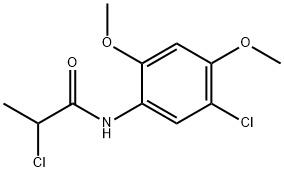 2-氯-N-(5-氯-2,4-二甲氧基-苯基)丙酰胺, 1016757-52-0, 结构式