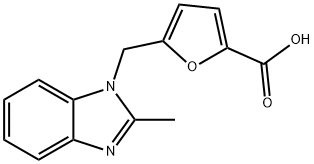 5-[(2-Methyl-1H-benzimidazol-1-yl)methyl]-2-furoic acid Struktur