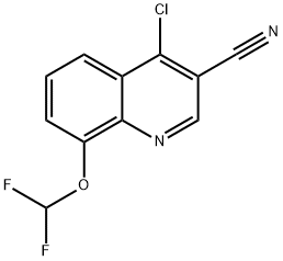 4-chloro-8-(difluoromethoxy)quinoline-3-carbonitrile Structure