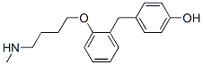 4-(2-(4-Hydroxybenzyl)-phenoxy)-N-methylbutylamine 化学構造式