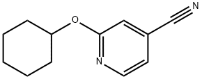 2-(cyclohexyloxy)isonicotinonitrile 化学構造式