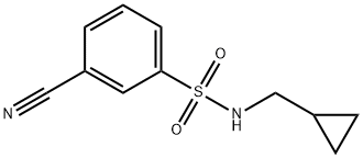3-cyano-N-(cyclopropylmethyl)benzenesulfonamide 结构式