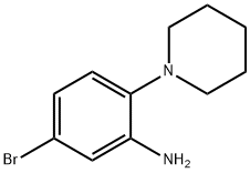 5-ブロモ-2-(1-ピペリジニル)アニリン 化学構造式