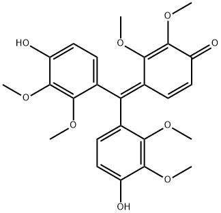 4-[Bis(4-hydroxy-2,3-dimethoxyphenyl)methylene]-2,3-dimethoxy-2,5-cyclohexadien-1-one Structure