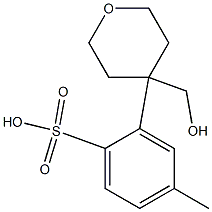 (Tetrahydro-2H-pyran-4-yl)methyl 4-methylbenzenesulphonate Struktur