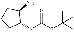 (1R,2R)-TRANS-N-BOC-1,2-シクロペンタンジアミン 化学構造式