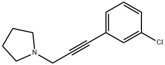 Pyrrolidine, 1-3-(3-chlorophenyl)-2-propynyl- Structure