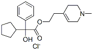 2-(1-methyl-5,6-dihydro-2H-pyridin-4-yl)ethyl 2-cyclopentyl-2-hydroxy- 2-phenyl-acetate chloride Structure