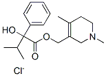 (1,4-dimethyl-5,6-dihydro-2H-pyridin-3-yl)methyl 2-hydroxy-3-methyl-2- phenyl-butanoate chloride 结构式