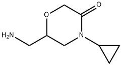 6-Aminomethyl-4-cyclopropyl-morpholin-3-one Struktur