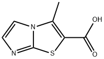3-メチルイミダゾ[2,1-B]チアゾール-2-カルボン酸 化学構造式