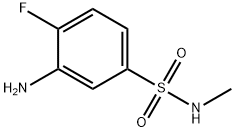 3-胺-4-氟-N-甲苯-1-磺酰胺 结构式