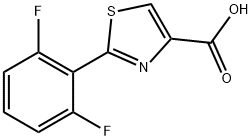 2-(2,6-DIFLUOROPHENYL)-1,3-THIAZOLE-4-CARBOXYLIC ACID 化学構造式