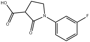 1-(3-fluorophenyl)-2-oxopyrrolidine-3-carboxylic acid 化学構造式