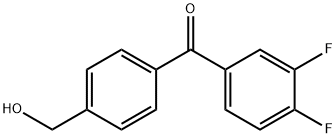 (3,4-difluorophenyl)(4-(hydroxymethyl)phenyl)methanone 化学構造式