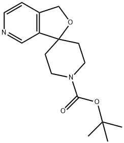 Spiro[furo[3,4-c]pyridine-3(1H),4'-piperidine]-1'-carboxylic acid, 1,1-dimethylethyl ester 化学構造式