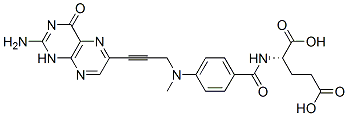 (2S)-2-[[4-[(2-amino-4-oxo-1H-pteridin-6-yl)methyl-prop-2-ynyl-amino]b enzoyl]amino]pentanedioic acid Structure