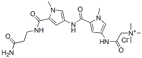 [5-[[5-(2-carbamoylethylcarbamoyl)-1-methyl-pyrrol-3-yl]carbamoyl]-1-m ethyl-pyrrol-3-yl]carbamoylmethyl-trimethyl-azanium chloride 结构式