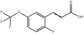 2-FLUORO-5-(TRIFLUOROMETHOXY)CINNAMIC ACID Structure