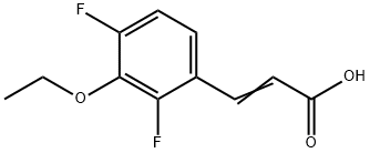 3-エトキシ-2,4-ジフルオロけい皮酸 化学構造式