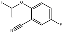 2-(DIFLUOROMETHOXY)-5-FLUOROBENZONITRILE 化学構造式