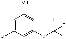 3-クロロ-5-(トリフルオロメトキシ)フェノール 化学構造式