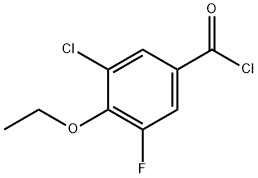 3-クロロ-4-エトキシ-5-フルオロベンゾイルクロリド 化学構造式