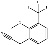 2-METHOXY-3-(TRIFLUOROMETHYL)PHENYLACETONITRILE 化学構造式