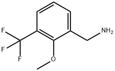 2-メトキシ-3-(トリフルオロメチル)ベンジルアミン 化学構造式