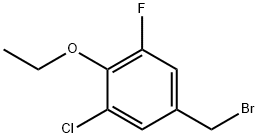 3-Chloro-4-ethoxy-5-fluorobenzylbromide Struktur