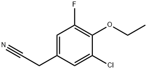 3-Chloro-4-ethoxy-5-fluorophenylacetonitrile 化学構造式