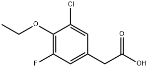 3-Chloro-4-ethoxy-5-fluorophenylaceticacid Struktur
