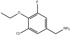 3-クロロ-4-エトキシ-5-フルオロベンジルアミン 化学構造式