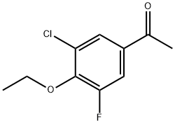 3'-クロロ-4'-エトキシ-5'-フルオロアセトフェノン 化学構造式